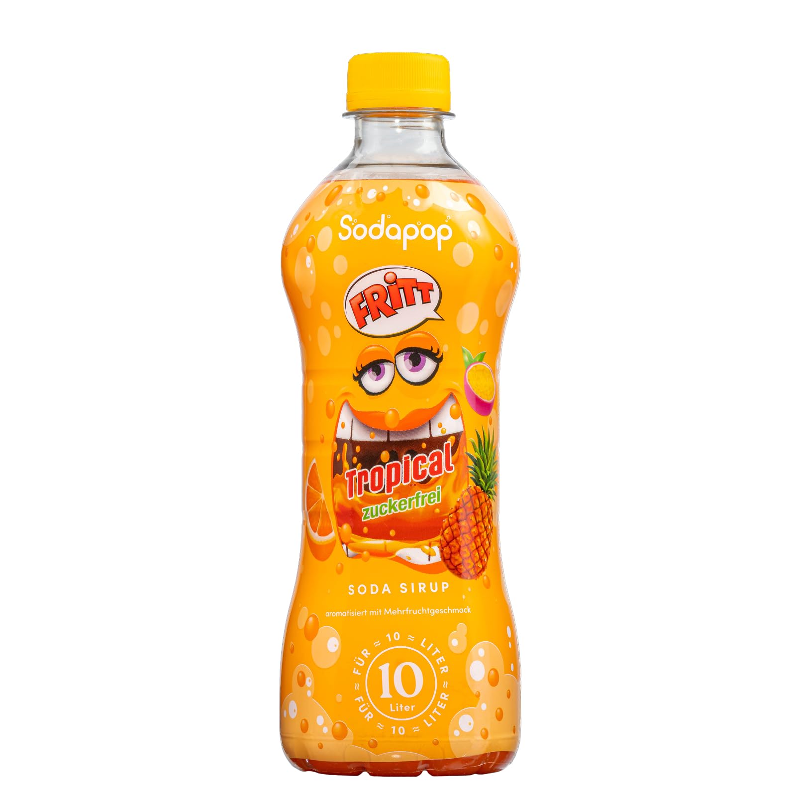 Sodapop Sirup FRITT Tropical, zuckerfrei, 500ml, bis zu 10 Liter Getränk