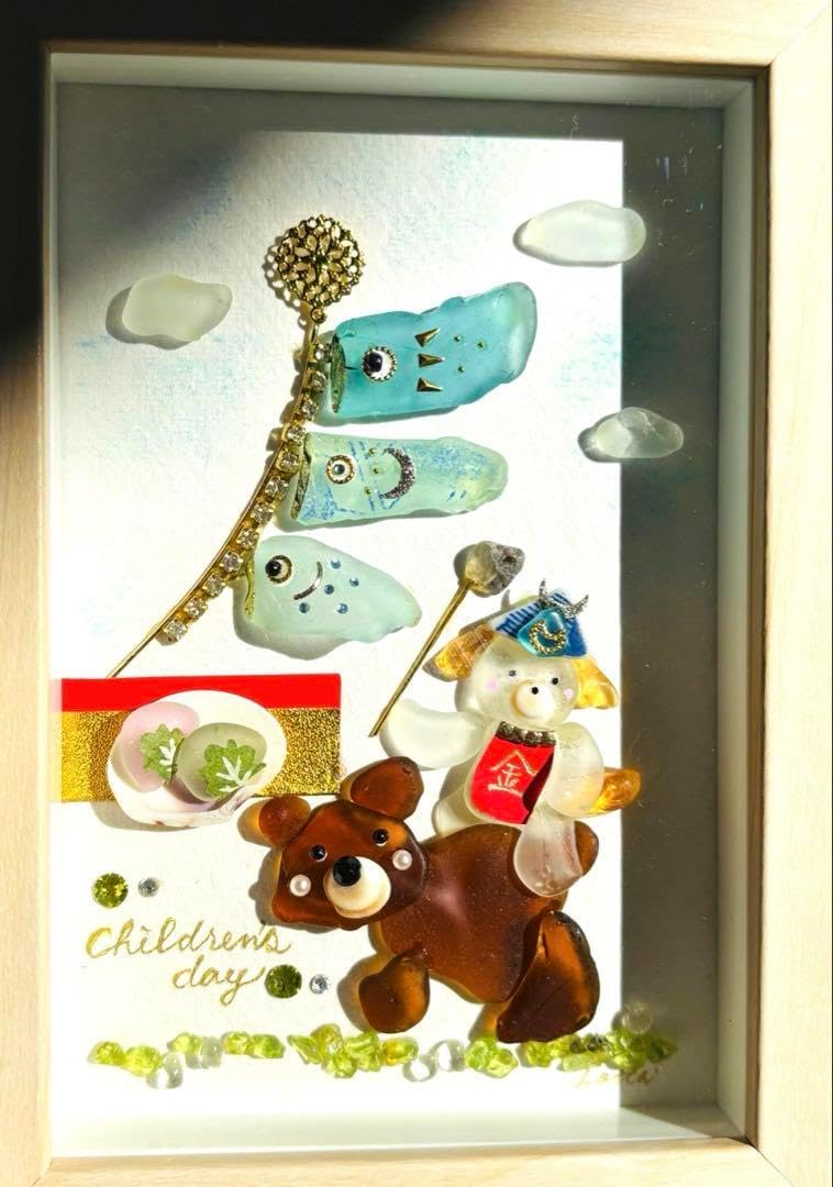 ハンドペイント モダンアート 漆塗り 兜 端午の節句 飾り