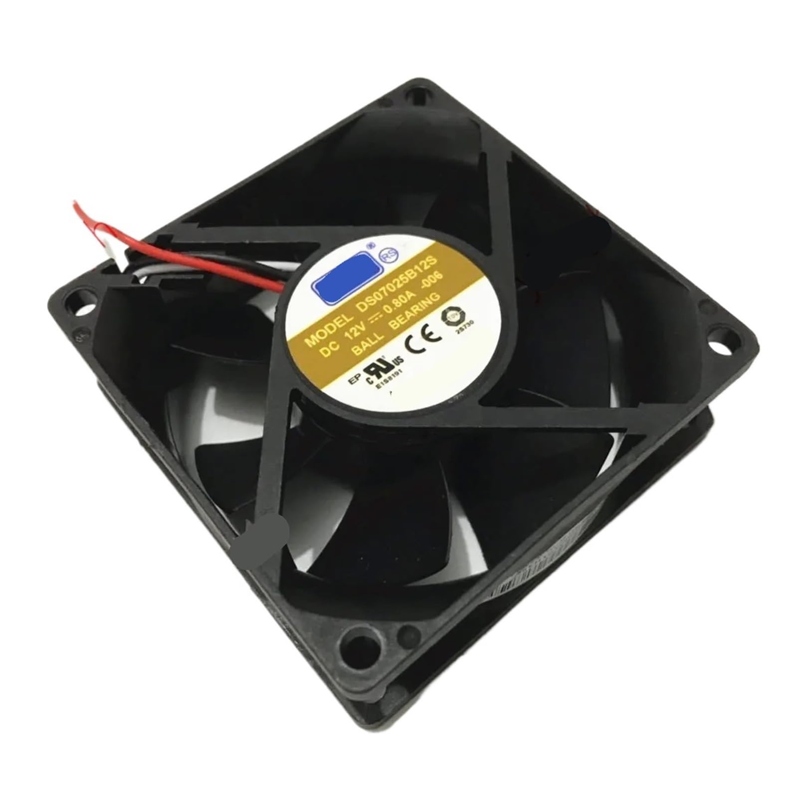 UITGVDQAT DS07025B12S 006 DC 12V 0.80A 70x70x25mm 3-wire Server Cooling Fan