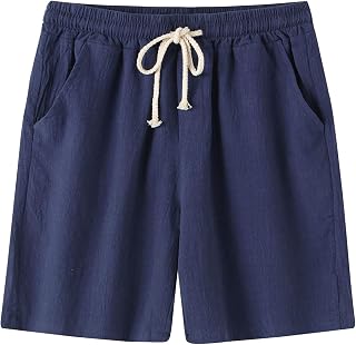 LindoMaker Mens Shorts Elasticated Waist Bermuda Shorts Ligthweight Tactical Shorts Quick Dry Running Shorts