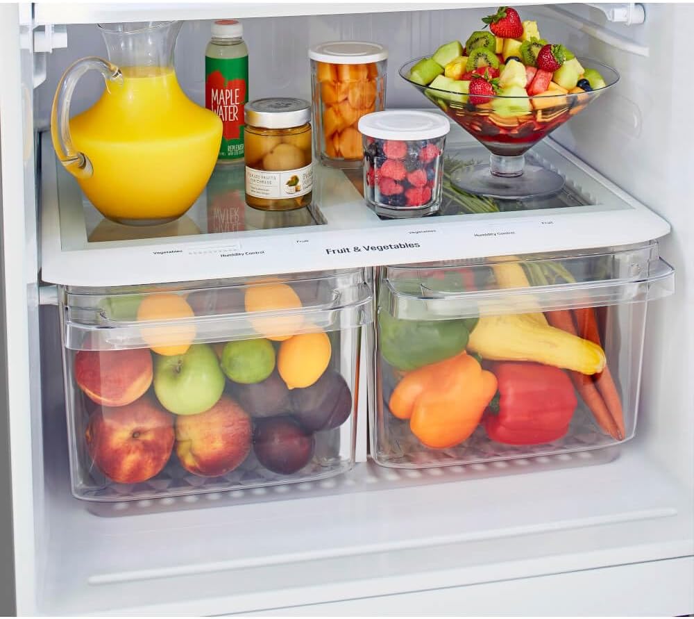 30 in. W 20 cu. ft. Top Freezer Refrigerator with LED Lighting and Multi-Air Flow in Stainless Steel
