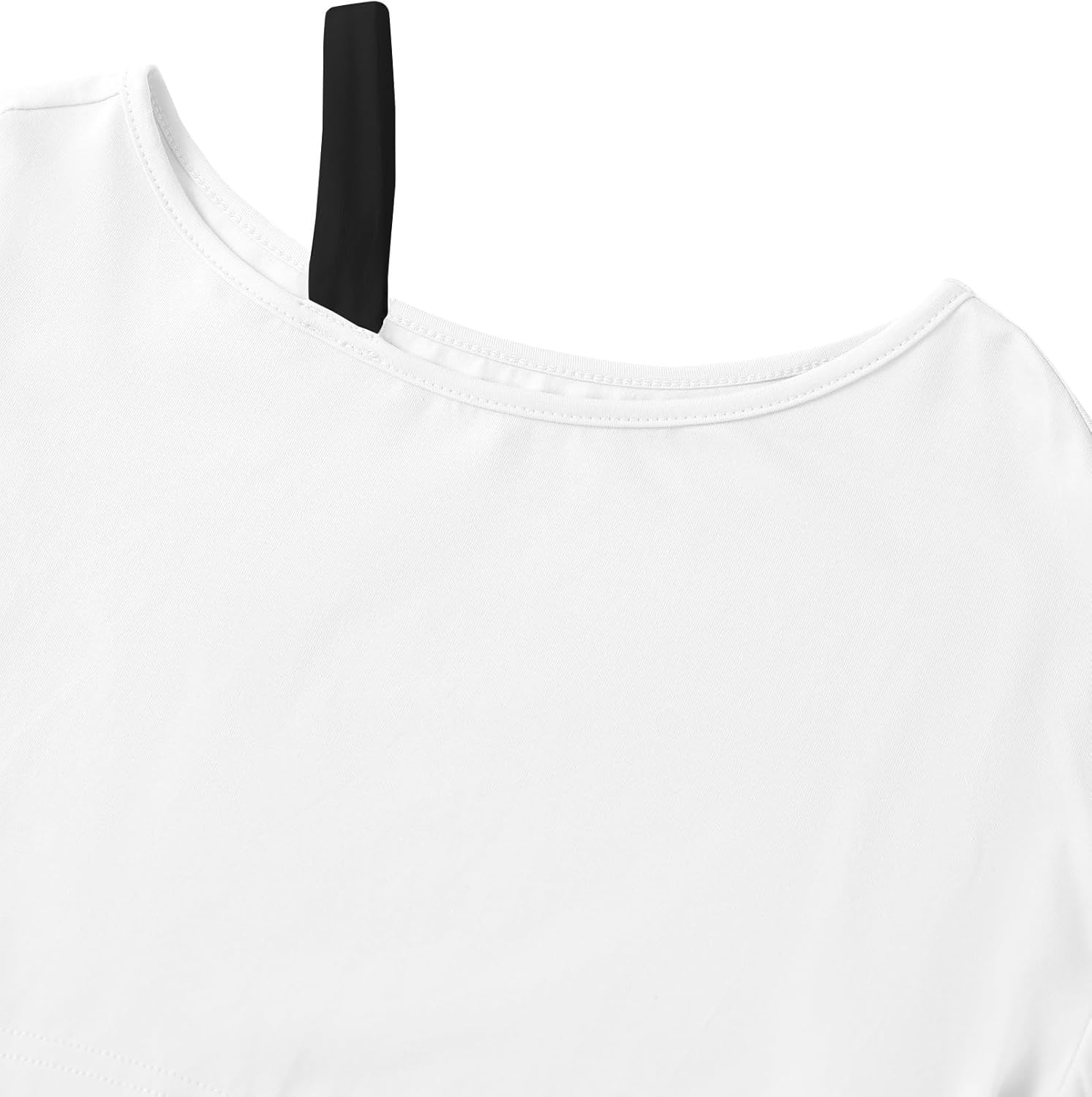 Girls Off The Shoulder Tops Asymmetrical Short Sleeve Crop Top Cute Summer Tee Shirts - Image 3