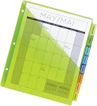 AVERY Big Tab Pocket Insertable Plastic Dividers for Laser and Inkjet Printers, 9-1/4" x 11-1/8", 8 tabs, Multi-Colour, 1 Set, (11903)