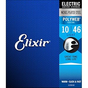 Elixir 12050 Strings Electric Guitar Strings w POLYWEB Coating, Light (.010-.046)