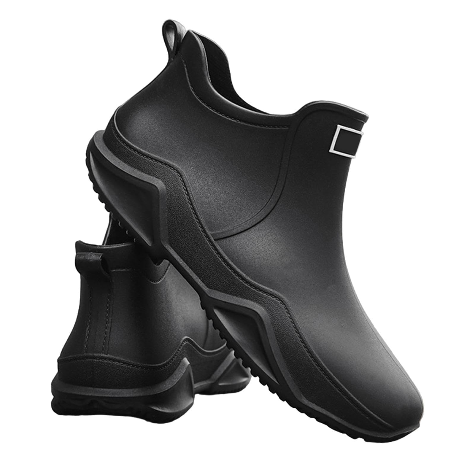 KbnuetygWaterproof Shoe Cover, Waterproof Rubber Shoe Covers, Rain Shoe Cover, Non-Slip Ankle Rain Boots Shoe Protector, Boot Rain Covers, Rain Galoshes, Short Shoe Rain Covers for Wall
