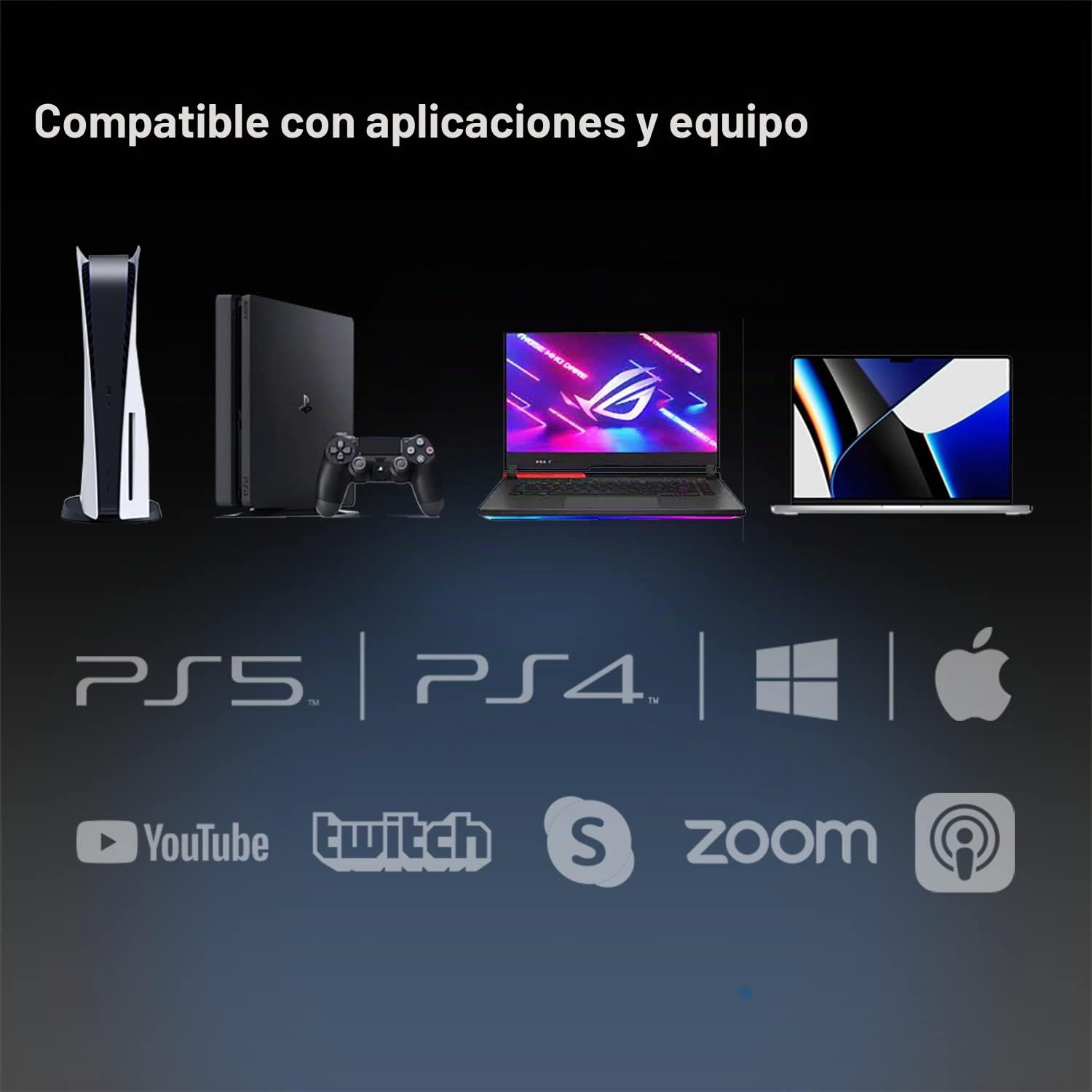 DOCKIN® Micrófono Condensador MP3000 para PC, Juegos, Podcast y Streaming - Micrófono USB de pie para grabaciones - Micrófono con Soporte Pesado [Equipo Completo]