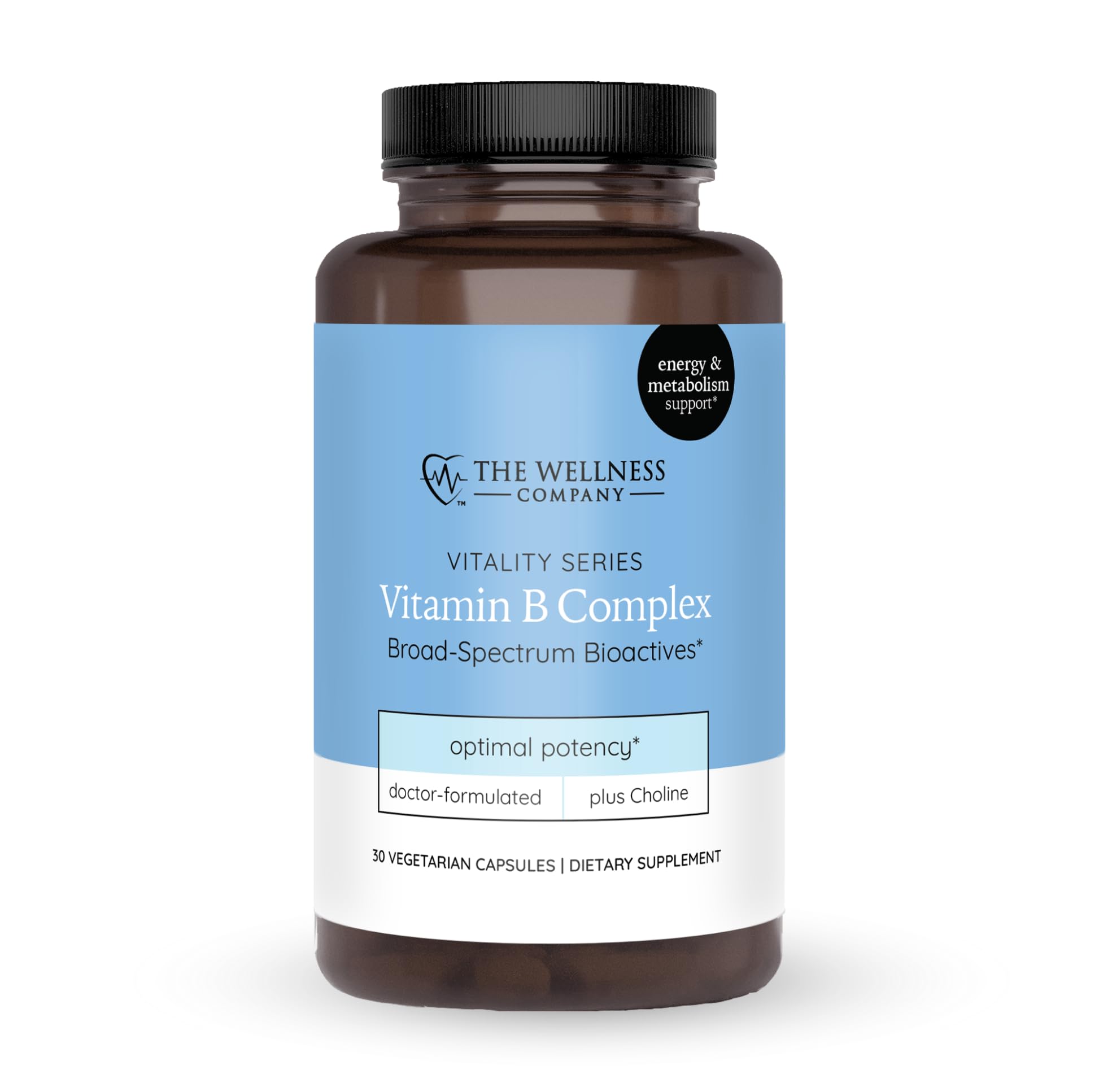 Vitamin B Complex - All 8 B Vitamins & Inositol, Energy & Metabolism, 30ct