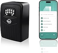 Vista 10 de Caja de bloqueo de botón, caja de almacenamiento de llaves montada en la pared al aire libre con código reiniciable de teclado de 10 dígitos