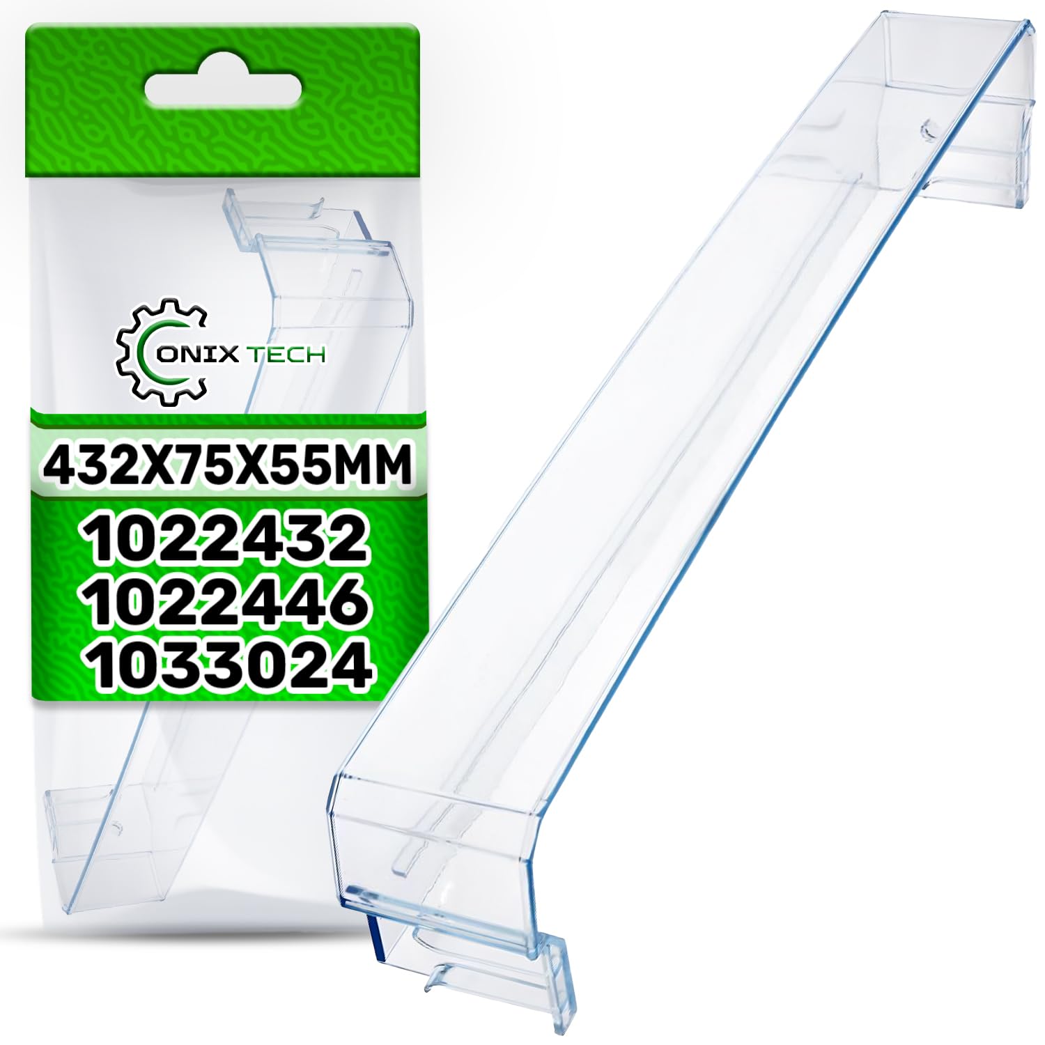 ONIX TECH Estante Puerta Frigorifico 432 х 75 x 55 mm con Código Original 1022432 1022446 1033024 para Amica - Garantía de 5 Años