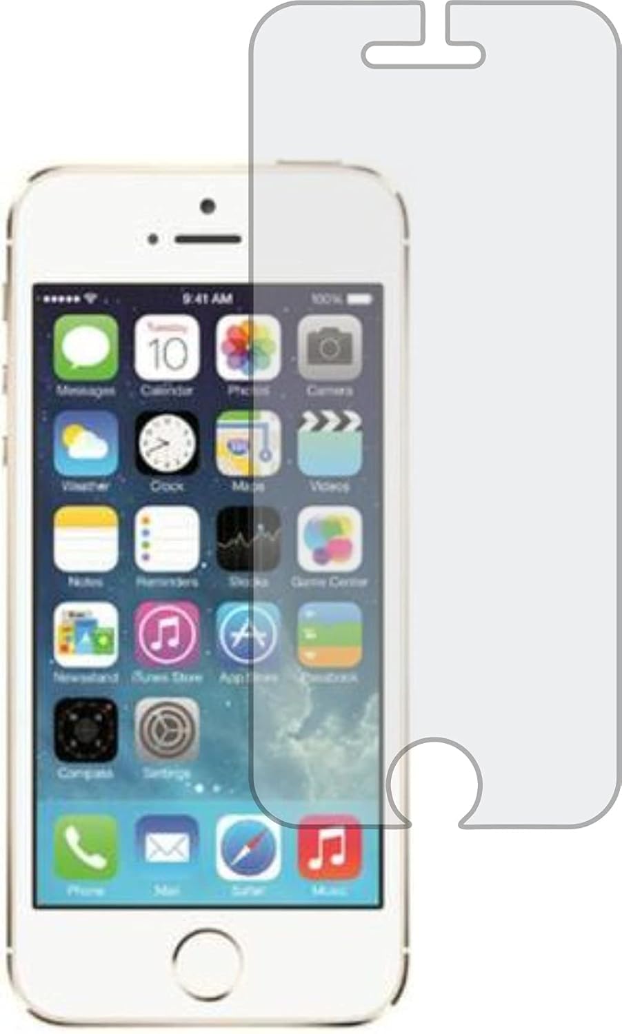 FASHEEN Screen Guard, Flexible, Shatterproof 9H Nano Fiber, Not a Tempered Glass, Not Edge to Edge, Hammerproof Impossible ScreenGuard for APPLE IPHONE5