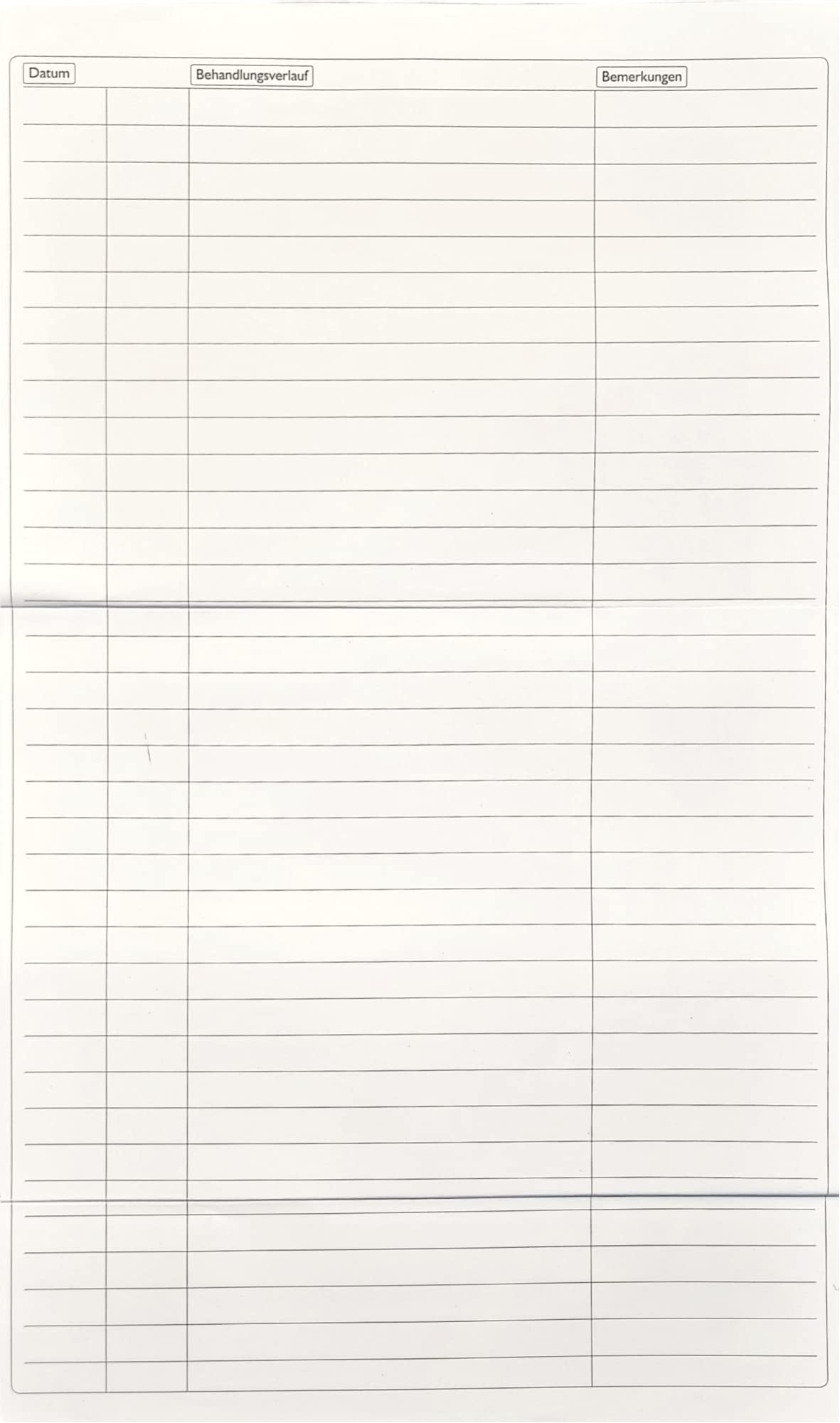 Kosmetik Karteikarten/DIN A5 Analysekarten zum aufklappen, Doppelseitig (50)