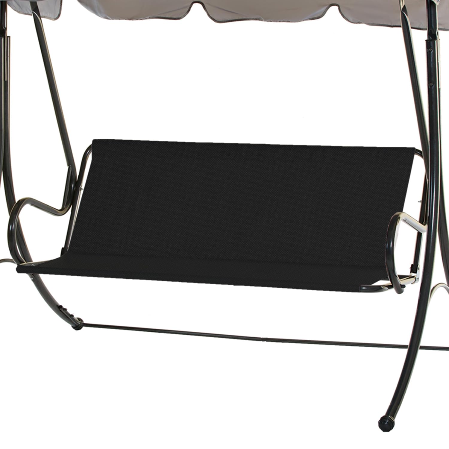 Coprisedile per dondolo da giardino, impermeabile, tessuto Oxford 600D, ricambio per seduta, per esterni, 2 e 3 posti, 148 x 52 x 52 cm, colore nero
