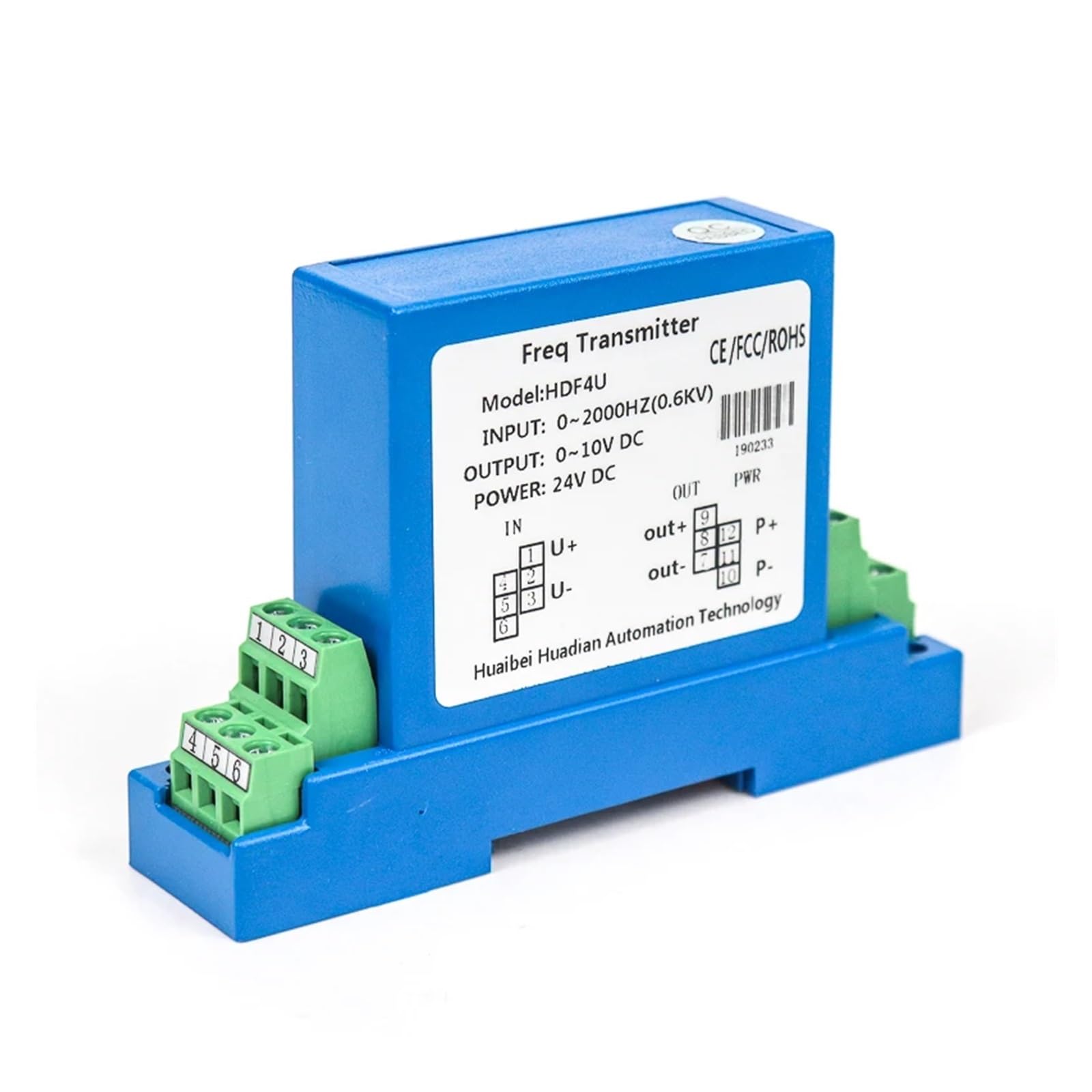 Transmisor de voltaje CC analógico 4-20 mA que estabiliza señales analógicas de 12V