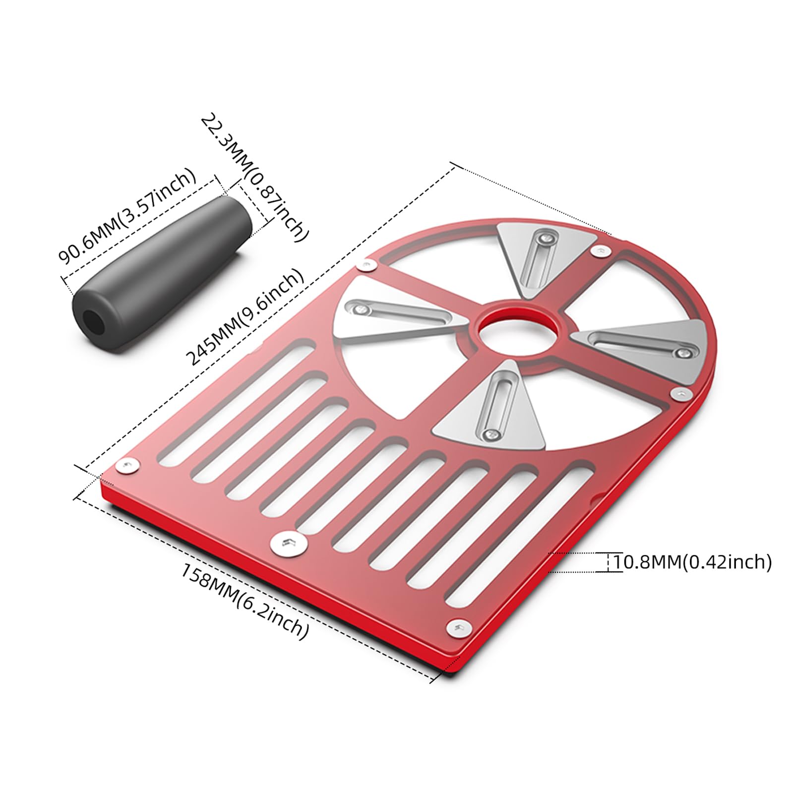 Luocute Aluminium Aluminiowe Stolik Routerem Wkładki, Mini Kwadratowe ławki Drewna Klapka Routerze, Wielofunkcyjny stół Grawerujący do Grawerowania dla Trymera o średnicy 65 do 132 Mm