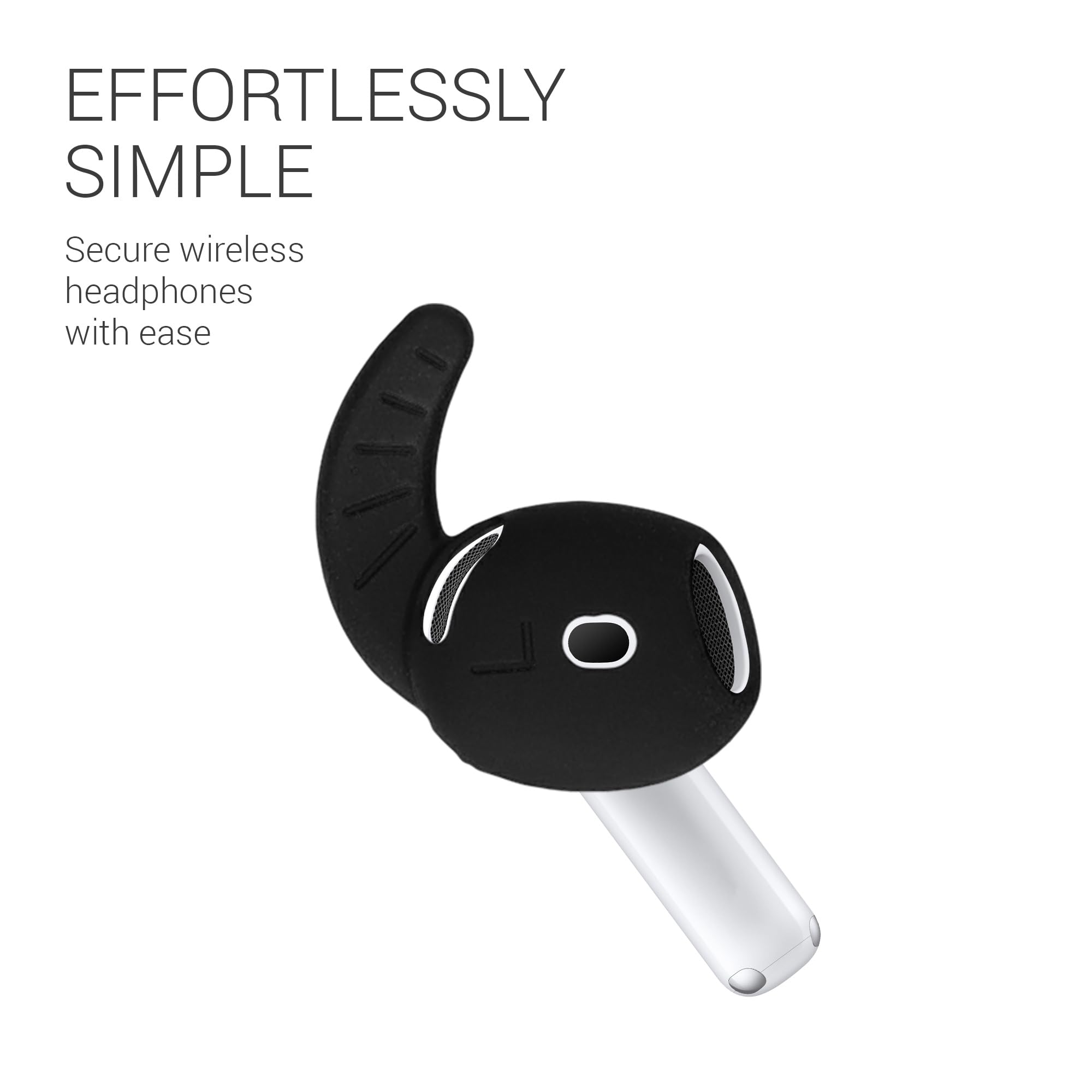 kwmobile Set 5x Gancio Anticaduta Compatibile con Apple Airpods 4 - Supporto Auricolare Sportivo Antismarrimento per Cuffiette Wireless