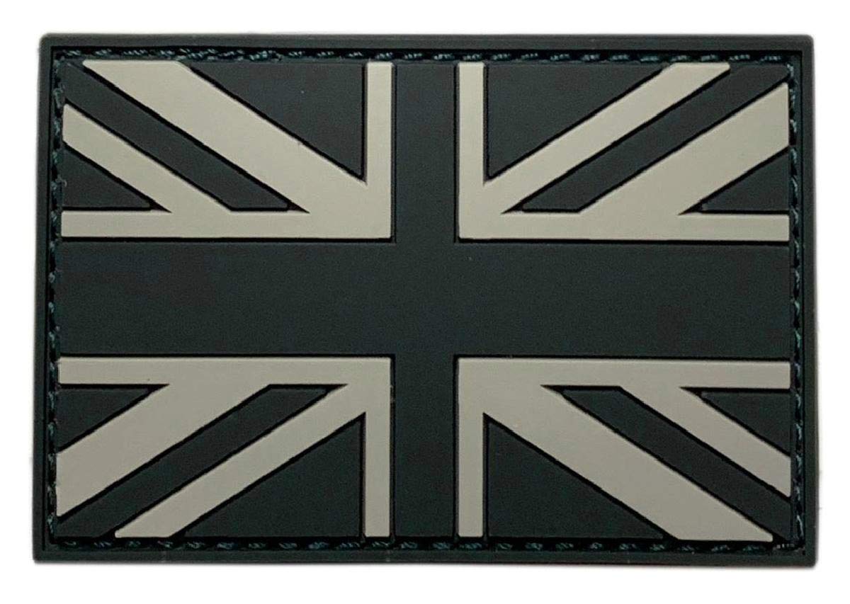 UK British Flag Tactical Patch [3D-PVC Rubber -3.0 x 2.0 - “Hook” Fastener-PF1]