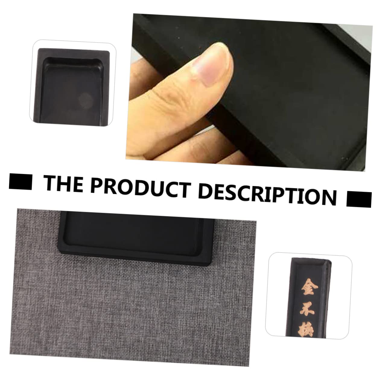 Plaque D'encre pour Calligraphie Rectangulaire 5 Pouces, Lot de 2 Set