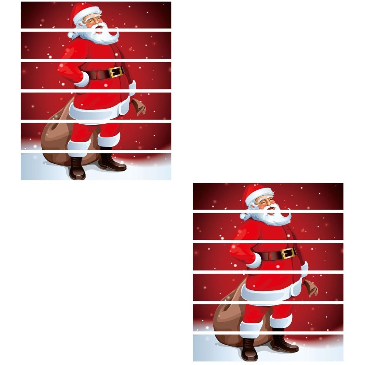 OSALADI 2pièces Autocollants De Noël Avec Père Noël Pour Décoration Escaliers Autocollants Adhésifs Non-fading Pour Intérieur Pour Maison Fêtes