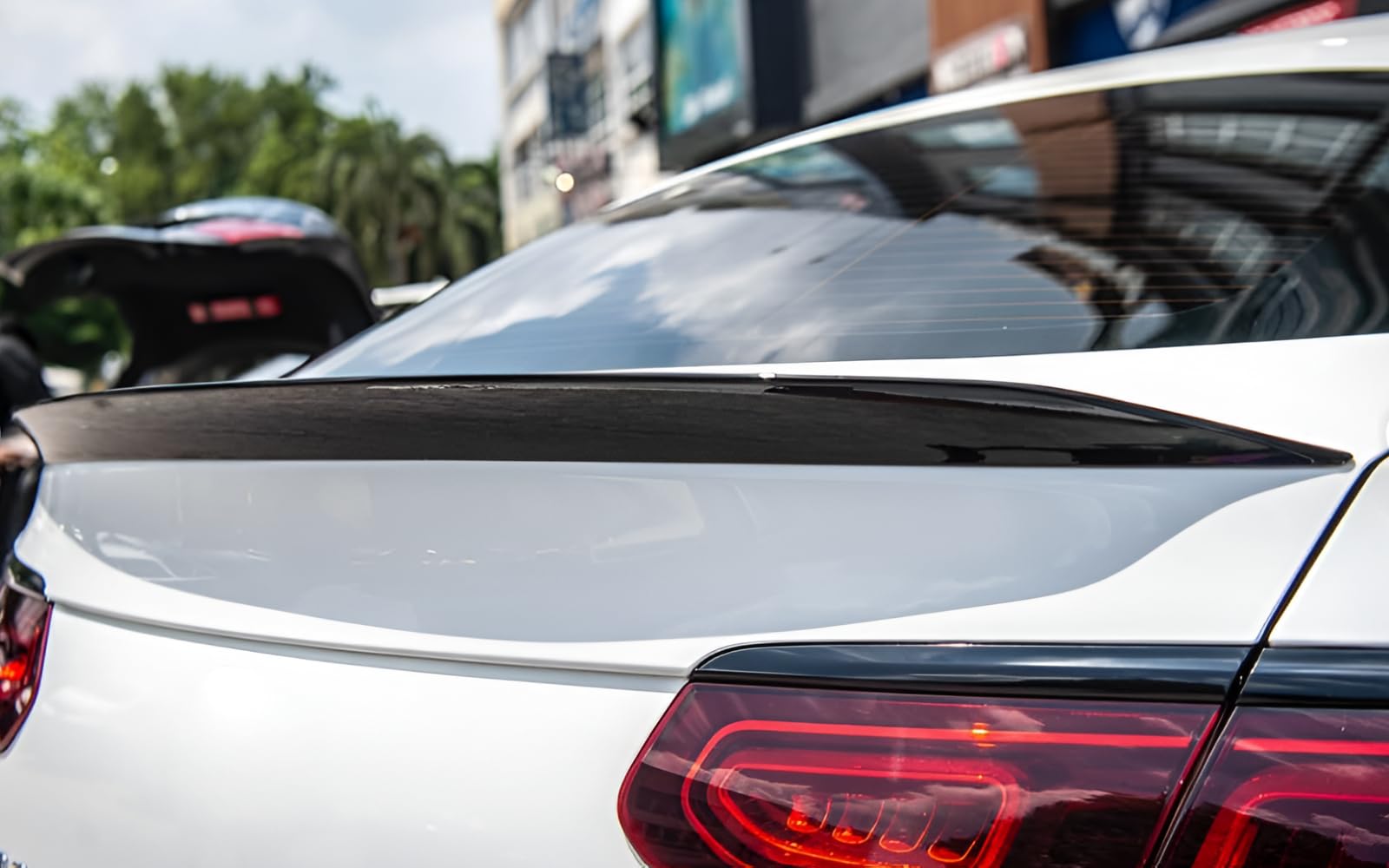 Mptuned Spoiler posteriore nero lucido, compatibile con GLC C253 Coupé 2016-2019, in plastica ABS di alta qualità, con nastro adesivo 3M incluso