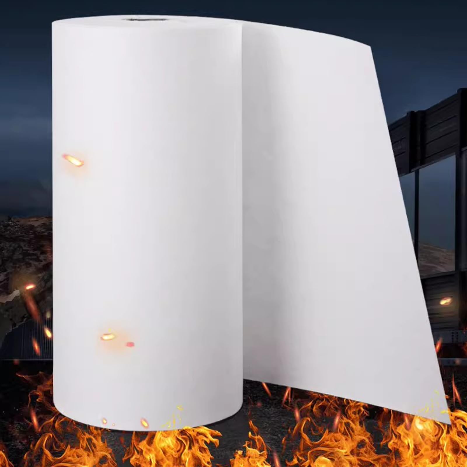 Ceramic Fibre Insulation Blanket Ceramic Fiber Paper White 1-10mm 0.61x1m 1260C for Furnace Kiln Stove Fireplace(2MM)