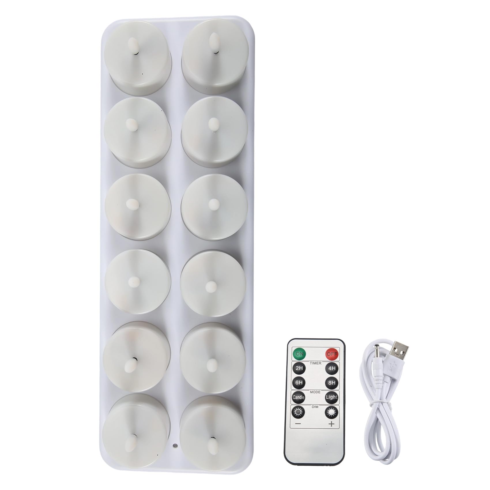 Candele LED Ricaricabili con Timer e per Centrotavola da Matrimonio, Decorazioni Natalizie