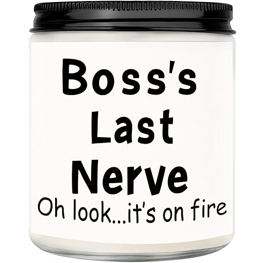 11. Hiipeenow Handmade Lavender Scented Candle (7oz) - A Relaxing Christmas Gift for Boss: Natural Soy Wax Candle Ideal for Boss Lady and Bosses, Perfect for Bosses Day, Birthdays, Retirement, and More.