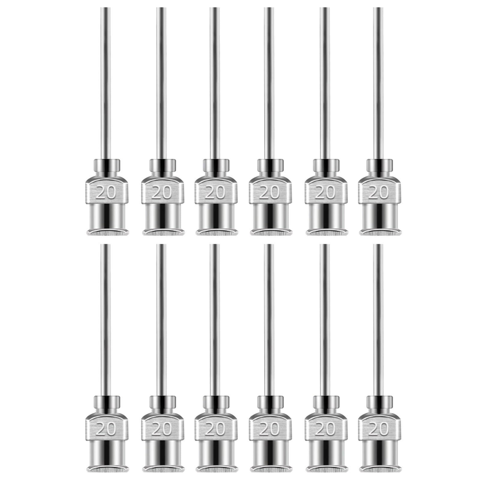 Uqezagpa 20G 12Pcs 38Mm Dispensing Needle Featuring Smooth Flows And Stainless Steel Construction For Precisions Tasks Lab Dispensing Needle & Accessories