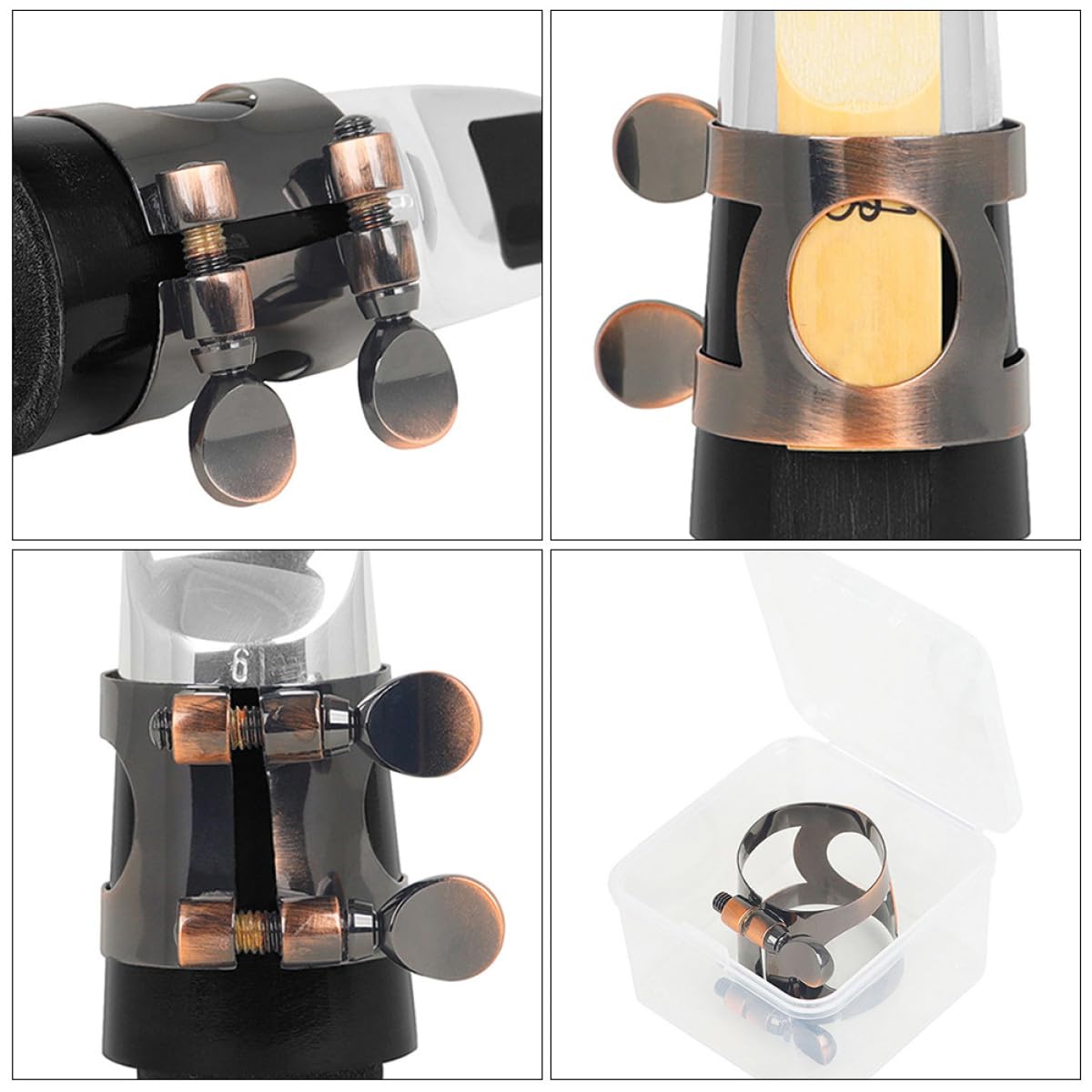 SUPVOX 5pezzi Clip Per Testa Di Sassofono Ottone Accessorio Per Strumenti Fiato Facile Installazione e Leggera Ricambio Per Musicisti Professionisti e Principianti Compatibile Con Vari