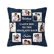 Personalized Couple Pillow Case with Pictures, Valentine's Day Gift, Wedding Gift, Personalized Throw Pillow with Photos Bridal Shower Gift, Engagement Present, Custom Relationship Pillow Cover