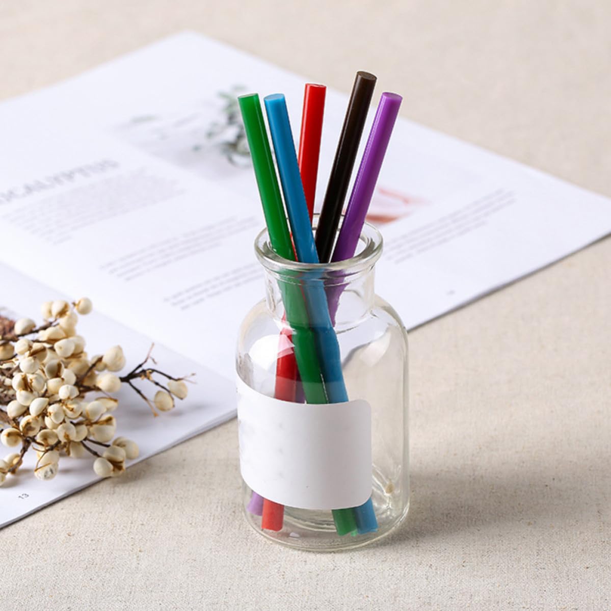 Hot Melt Glue Sticks 100pcs Colorful for DIY Crafting Bulk
