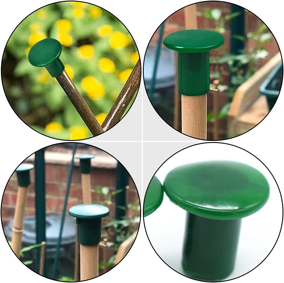 Holibanna Cane Topper Protectors 3.00X3.00X3.00Cm Garden Cane Caps for Bamboo Poles Plastic Protective Covers Lightweight Durable for Outdoor Plant Stakes - Image 3