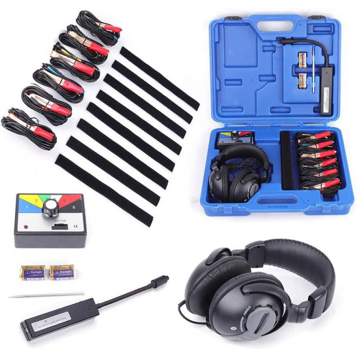 Elektronisches Stethoskop, 6-Kanal-Auto-Chassis-System. Diagnoseset Für Ungewöhnliche Geräusche Mit Kopfhörern, 2 Modi. Automatische Innendiagnose Für Lager, Zahnräder, Ventile, Kurbeln