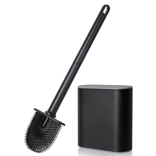 AiQInu Brosse WC, Brosse Toilettes WC en Silicone pour Profondeur