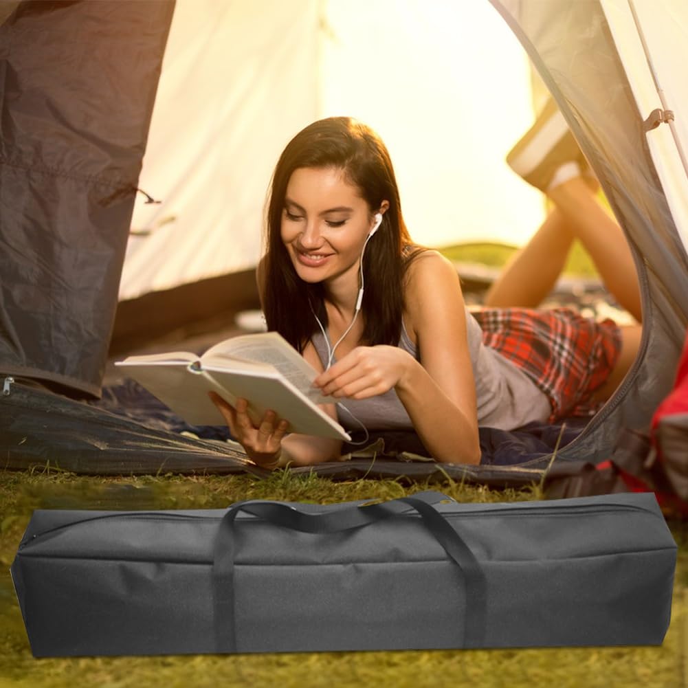 Borsa multifunzione per aste da tenda, borse portatili e tripod, 150 x 20 cm, robusta custodia da campeggio, Nero