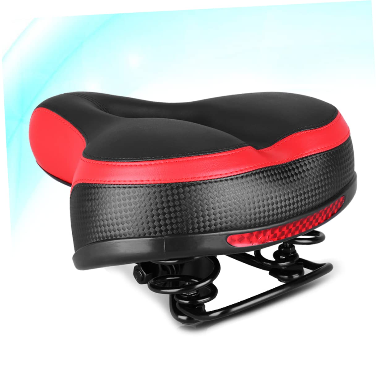 GALPADA Sella per Bici da Corsa con Imbottitura in Spugna Traforata e Rivestimento in Pelle in Superfine Sella Ergonomica Scanalatura per Comfort e Ventilazione Adesivi Riflettenti