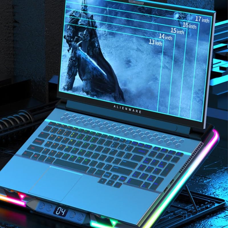 Silent Cooling Refrigeration 5-Fan Laptop Computer Radiator