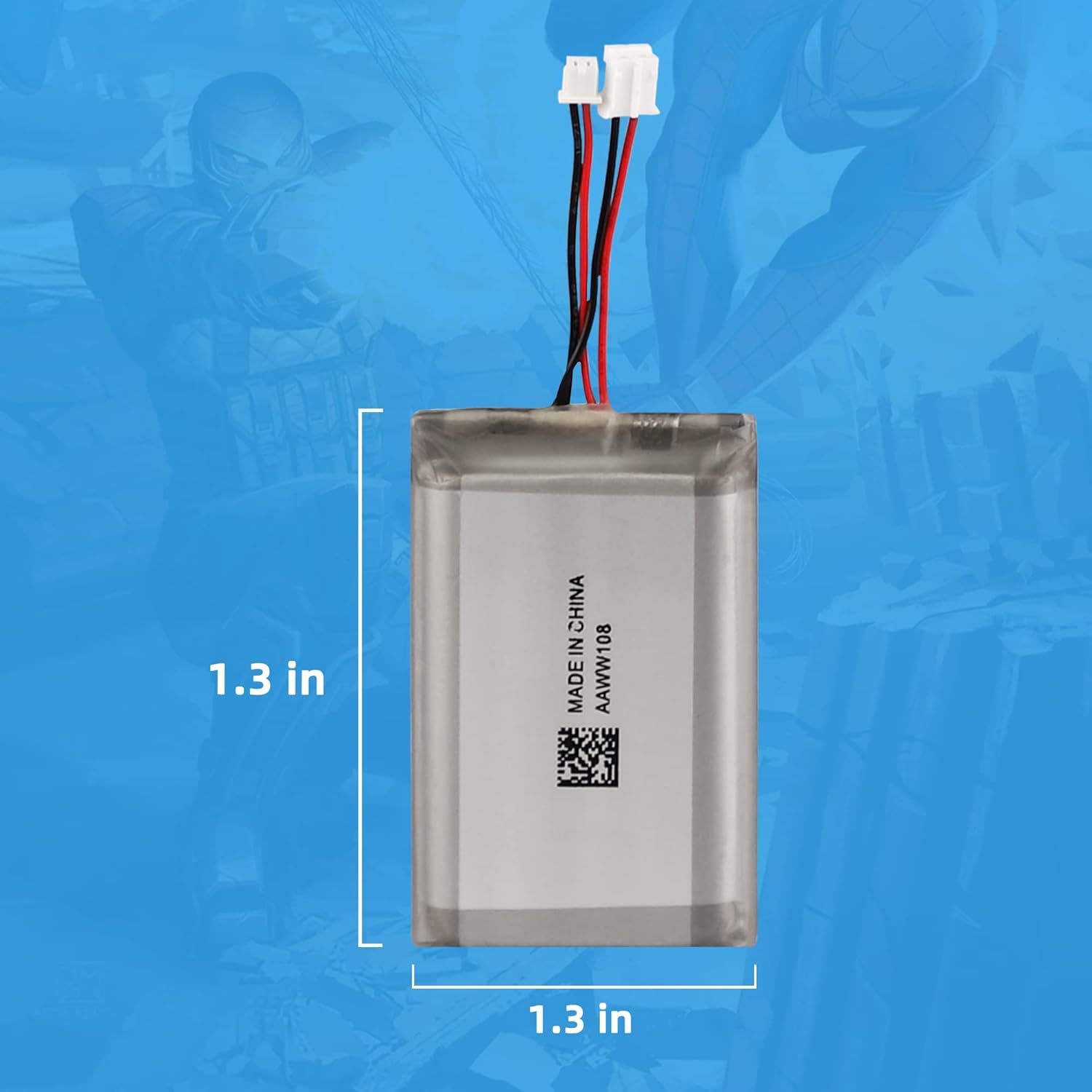 Xahpower PS4 Controller Battery, 1800mAh Replacement Battery Compatible with PS4/ PS4 Pro/ PS4 Slim Wireless Controller CUH-ZCT2 CUH-ZCT2E CUH-ZCT1E CUH-ZCT1U (Big and Small Plug)