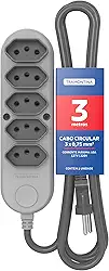 Tramontina Extensão Múltipla 5 Tomadas 2P+T 10 A 250 V 3 m