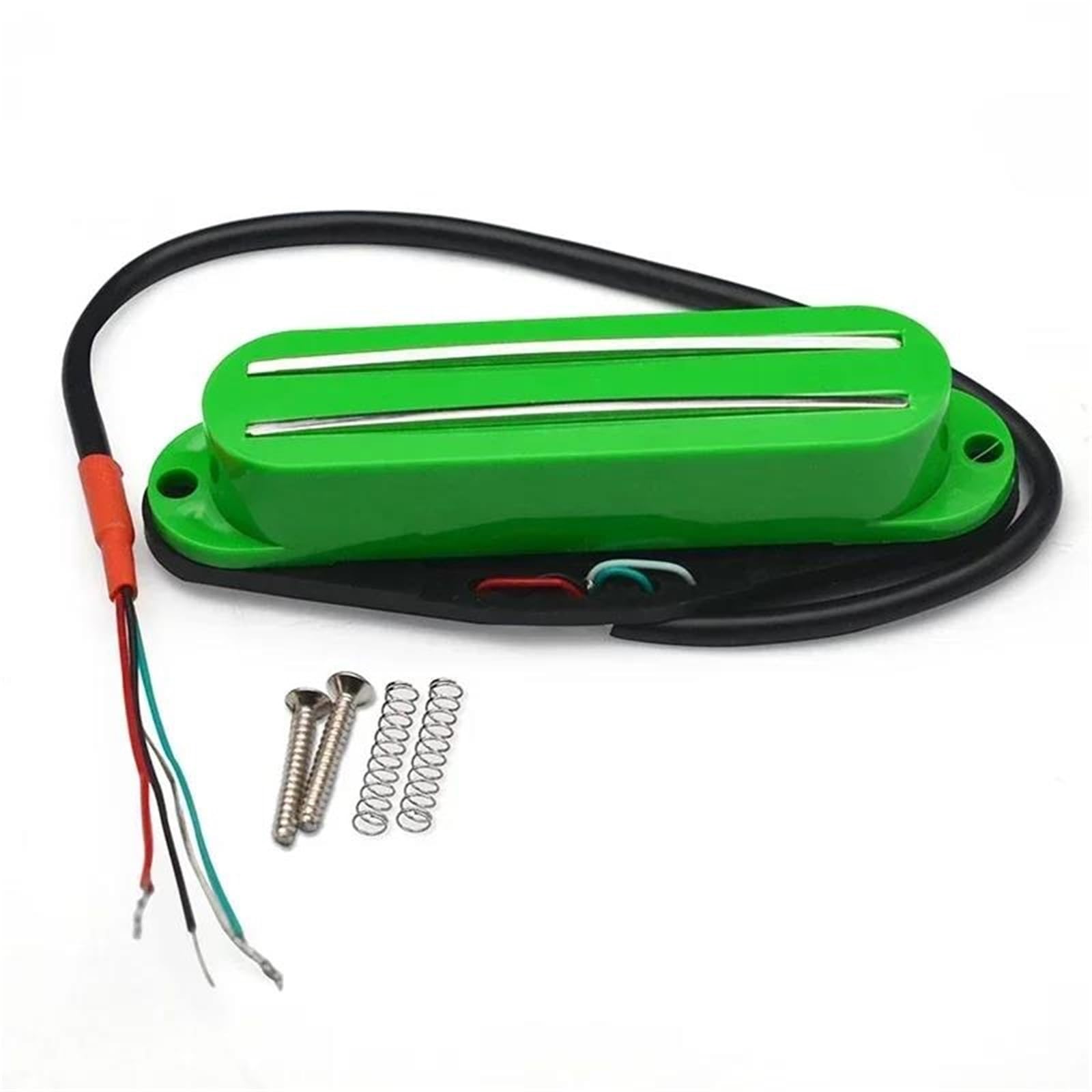 Pastilla para Guitarra Eléctrica ST Style Humbucker Twin Blade Pickup Mini Humbucker Dual Rail 9K Para Reemplazo De Guitarra Eléctrica FD ST Multicolor(Green)