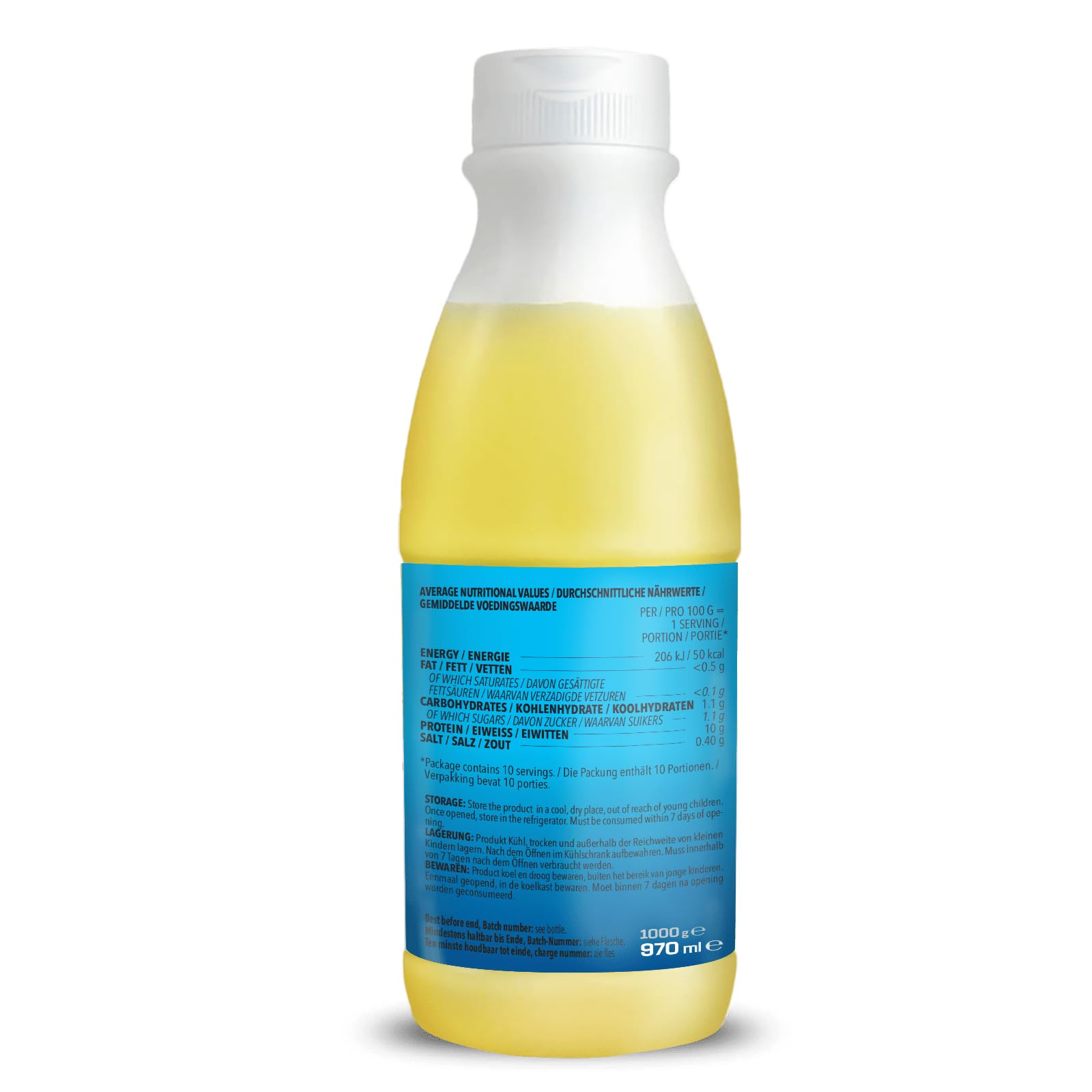 Bodylab24 Liquid EGGWHITE 3 x 970ml, 100% natürliches Eiweiß in flüssiger Form, hoher Proteingehalt, kalorienarm, ideal zum Kochen und Backen