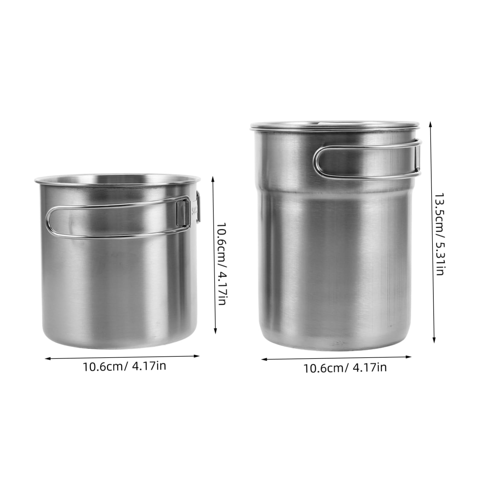 Mikikit 2stücke Teiliges Faltbarer Campingbecher Tragbare Outdoor-tasse Für Wasser Und Kaffee Für Wandern Und