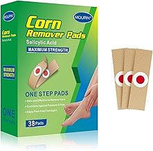 MQUPIN 38 Piezas Removedor de Maíz,Eliminar verrugas,Ácido Salicílico Corn Wart Remover, tratamiento de eliminación de verrugas,las verrugas y los callos se pueden eliminar fácilmente y sin dolor