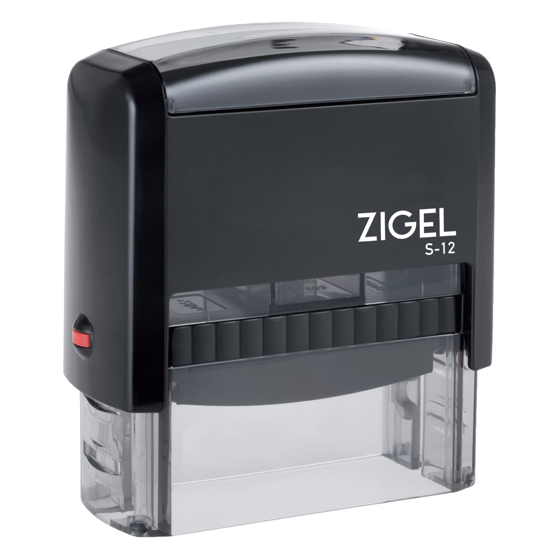 ZIGEL Customized Return Address Stamp Self Inking Rubber Stamp - Up to Four Lines of Type - Choose from 15 Ink Colors