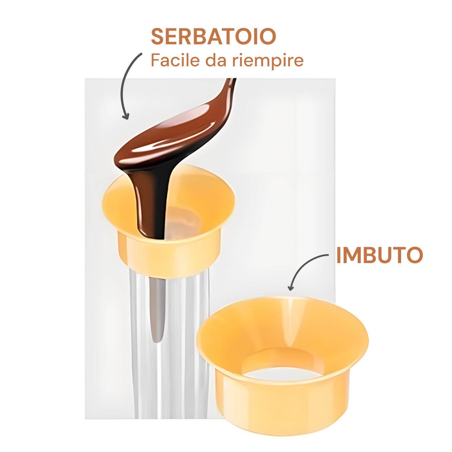 AVILIA Penna Decora Dolci con 5 Beccucci Intercambiabili - Imbuto in Silicone e Plastica, 15 cm - Sicura, Resistente e Facile da Usare - Ideale per Dolci e Salati - Incluso Utensile per Pulizia