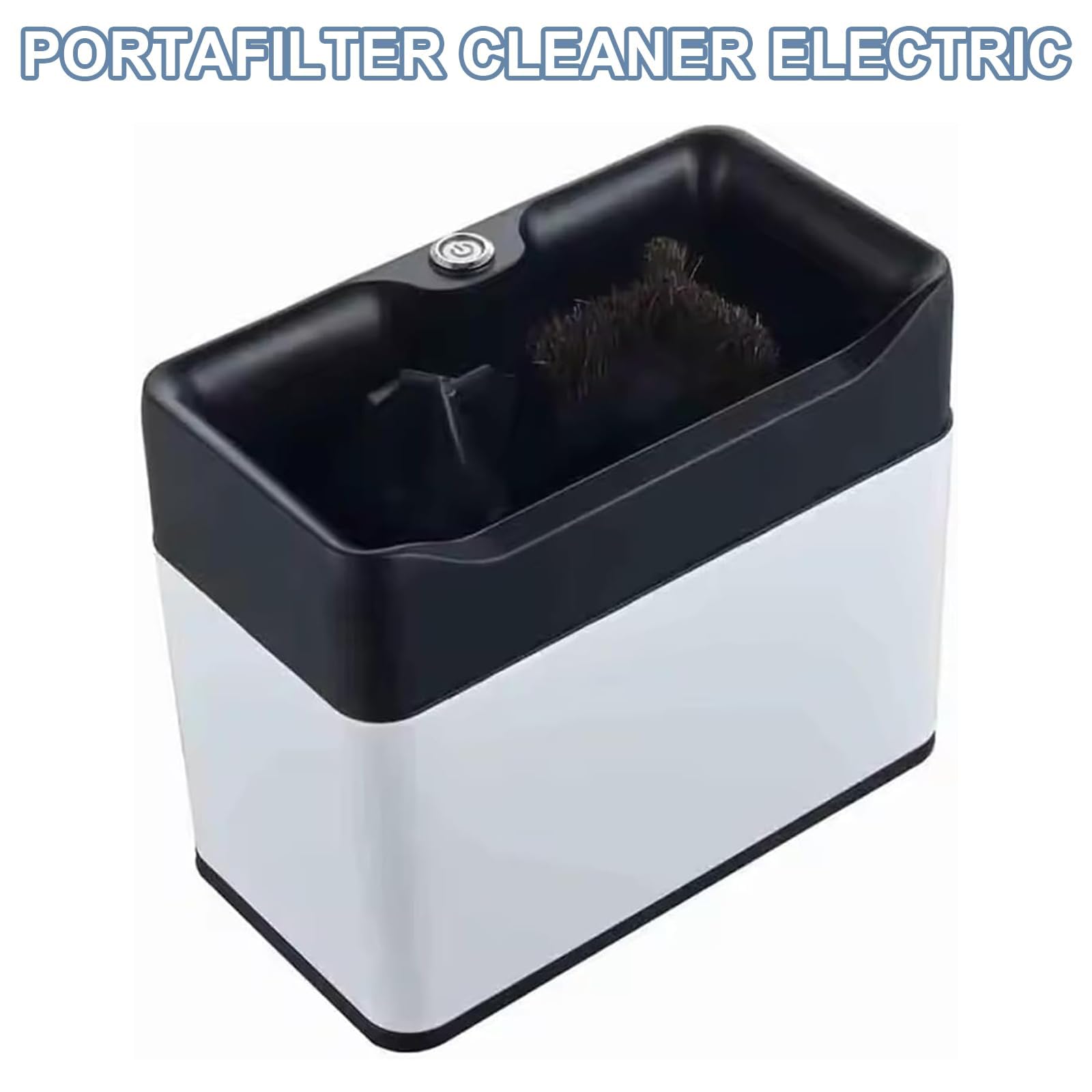 Nettoyeur automatique pour porte-filtre à café avec boîte à frapper, double tête de brosse 300 tr/min, nettoyage rapide en 3 secondes pour un usage domestique et commercial