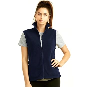 ATB Ladies Polar Fleece Vest Sweater No Sleeve Casual Solid