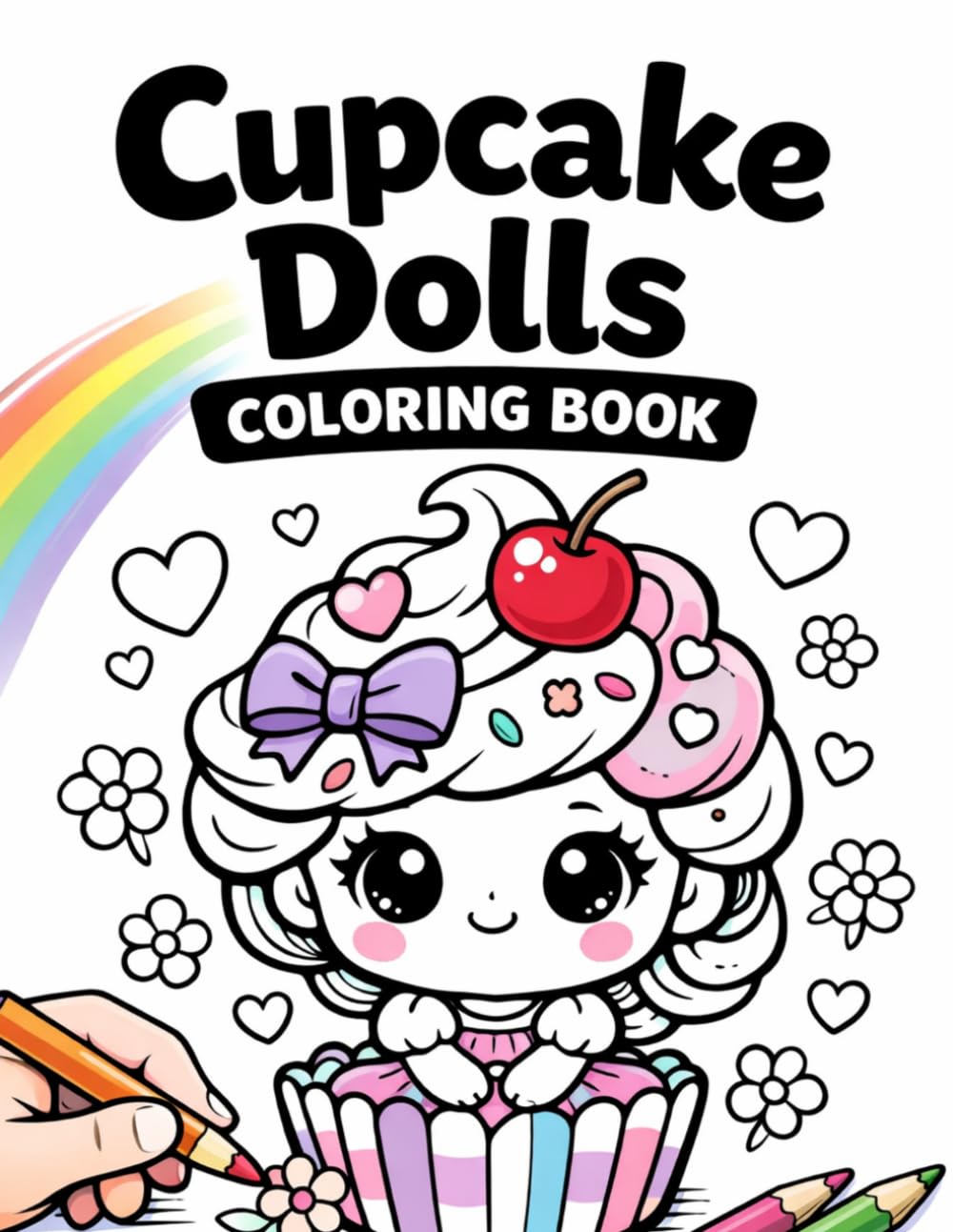 Cupcake Dolls Coloring Book: 40 Cute & Relaxing Illustrations for Teens and Adults