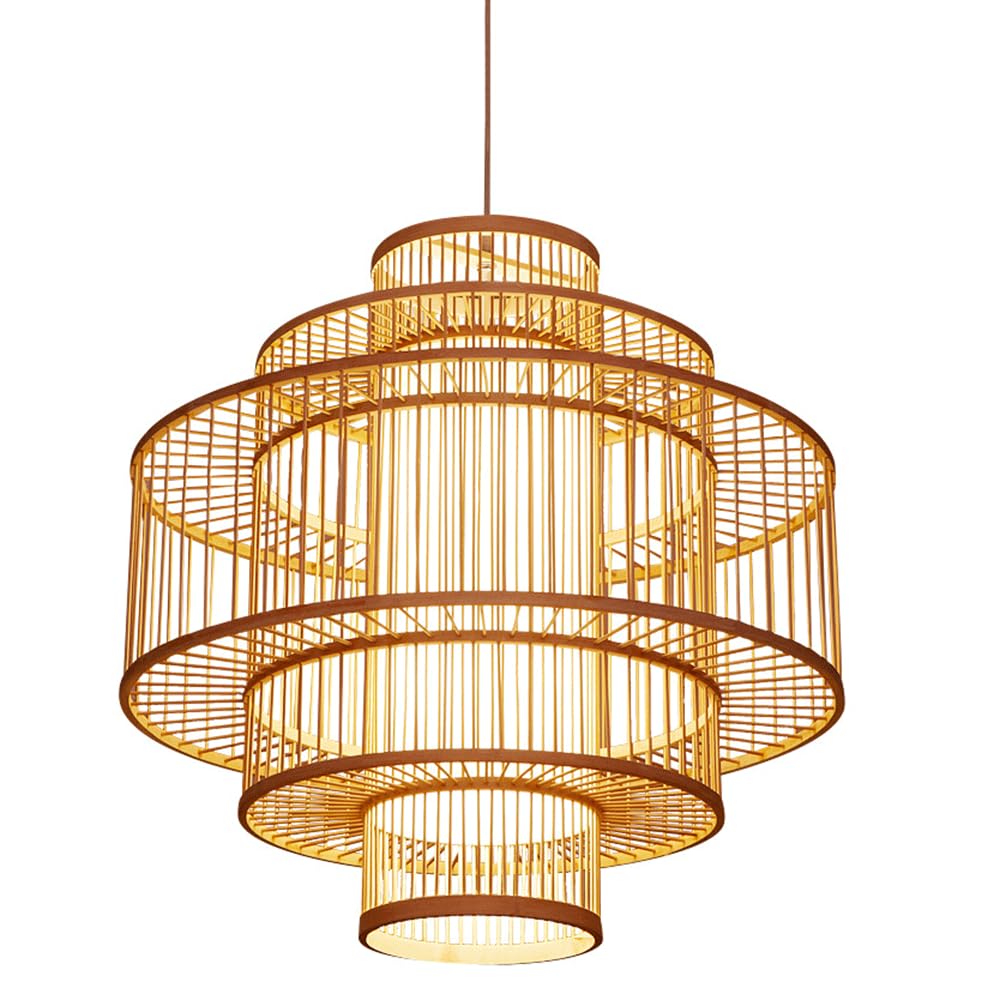 CJSLXGBL Chinese Bamboo Pendant Lamp Bamboo Ceiling Lighting Hanging Bedroom Restaurant Teahouse Bar Dining Room Chandeliers Track Lighting For Living Room Dining Room Bar