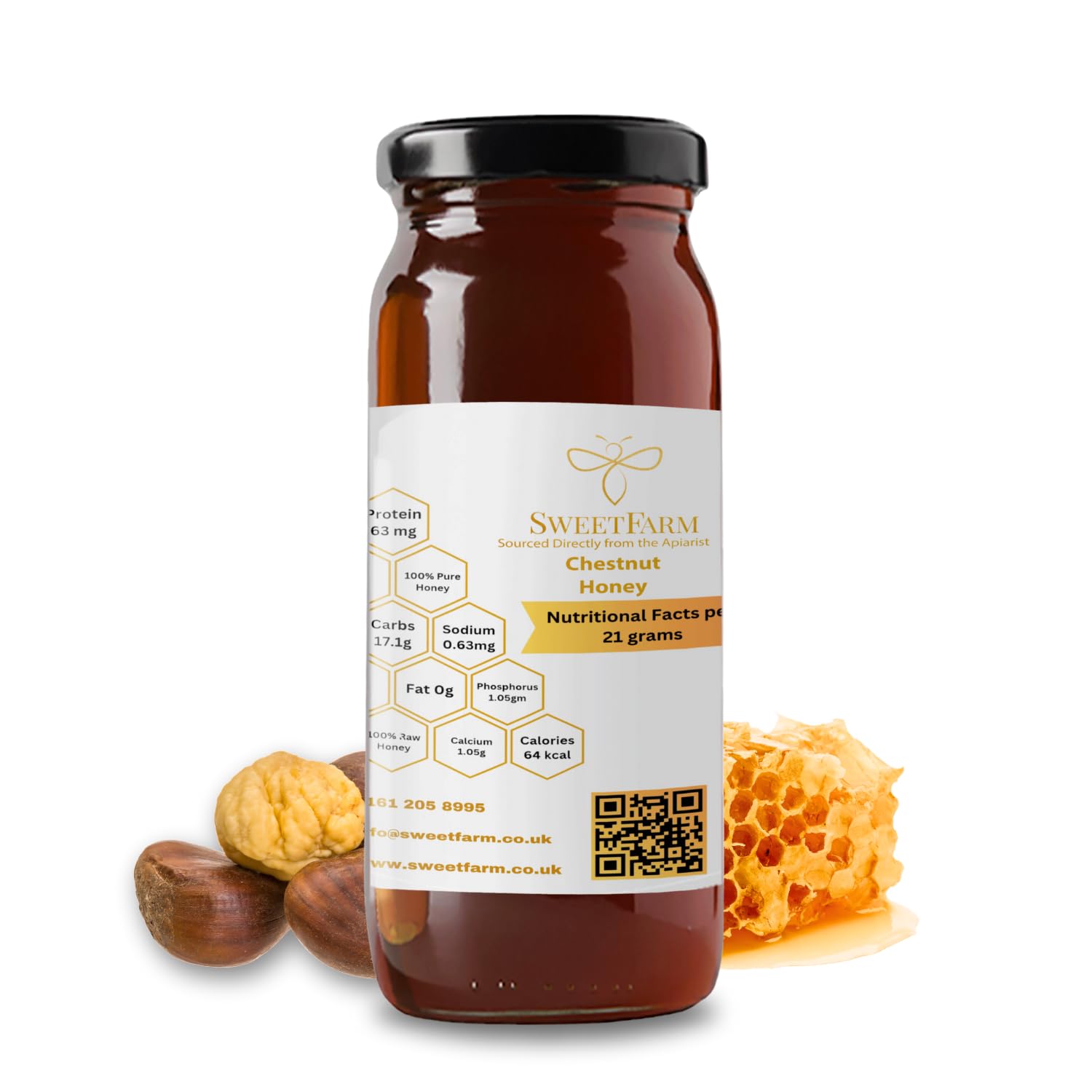 janisramone Miel de Flor de Castaño Español 100% Pura Cruda Natural Sin Pasteurizar Fresca Certificada