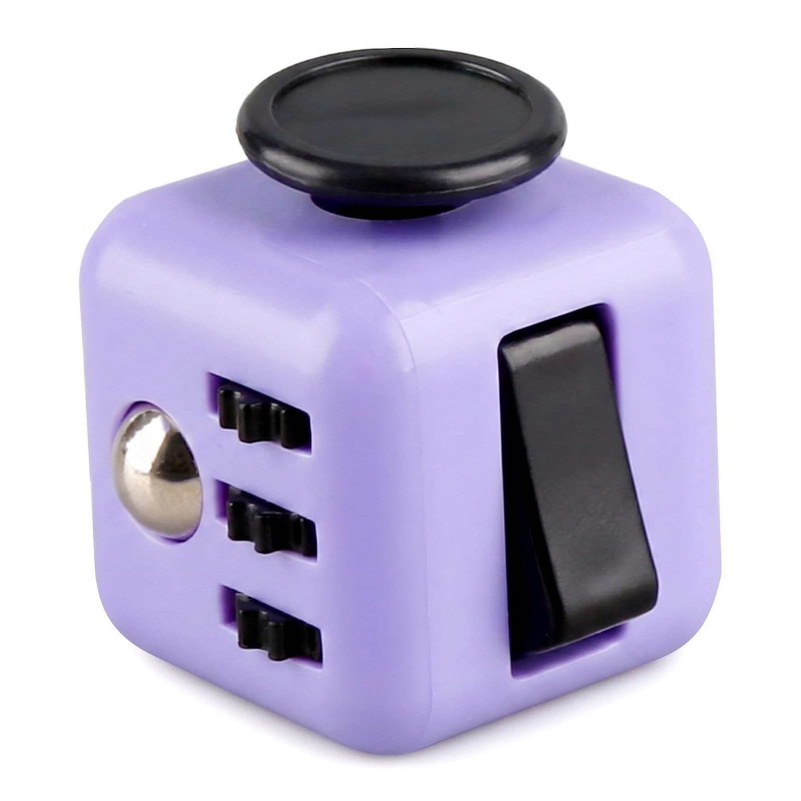 Fidget Cube Sensoriel Jouet - 6 Côtés Soulagement du Stress Finger Cube - Portable Violet Jouet de Bureau pour Bureau Salle de Classe et Maison